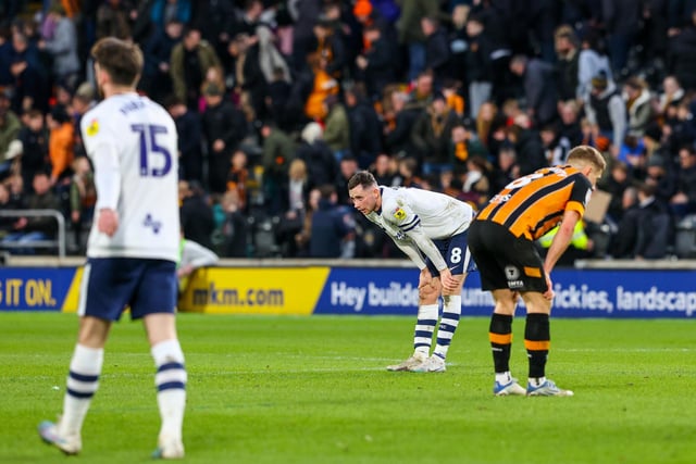 Preston North End's Alan Browne catches his breath after the final whistle