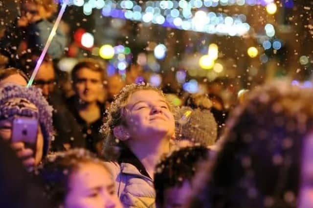 Youngsters enjoying a previous Christmas lights switch on in Chorley town centre