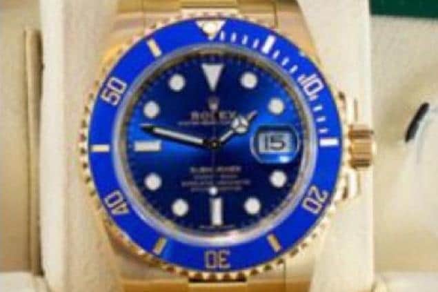 Local jewellers or pawn shop owners were urged to get in contact if they were offered the Rolex watch pictured