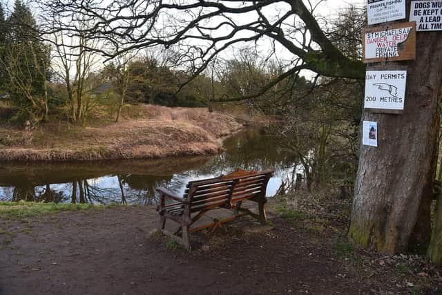 The bench where Nicola Bulley's phone was found, on the banks of the River Wyre in St Michael's on Wyre (Credit: Peter Powell/PA Wire)