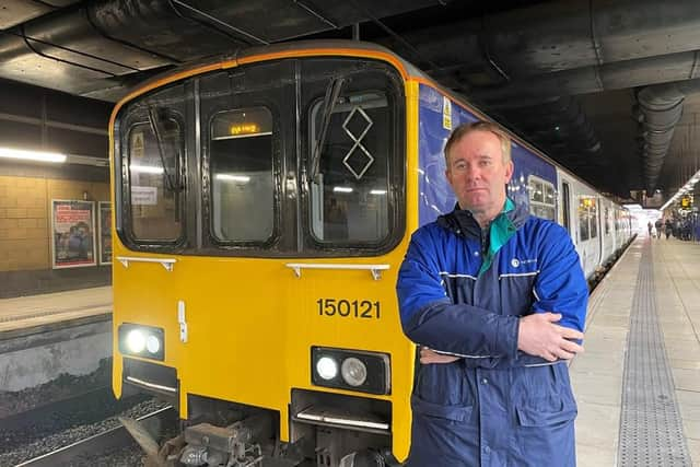 Ian Birch was left with cuts to his face after a brick was thrown at the train he was driving. (Credit: Northern)