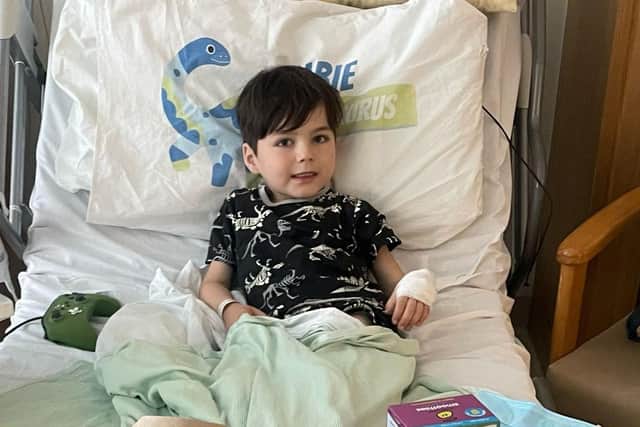 Albie Tilford was diagnosed with the rare disorder in July.