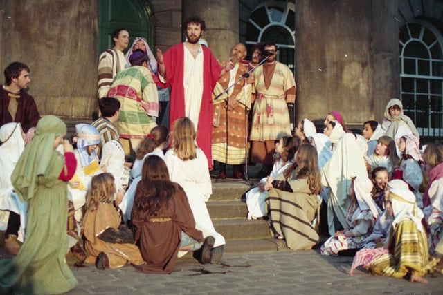 Another one that isn't Preston - Final preparations are being made for one of the most ambitious open air events seen in Lancaster. The city will be transformed into Jerusalem in order to portray the last seven days of the life of Christ. A 500-strong cast will wend their way through Lancaster in Way of the Cross. Harry McIver as Jesus can be seen in the centre of the photo