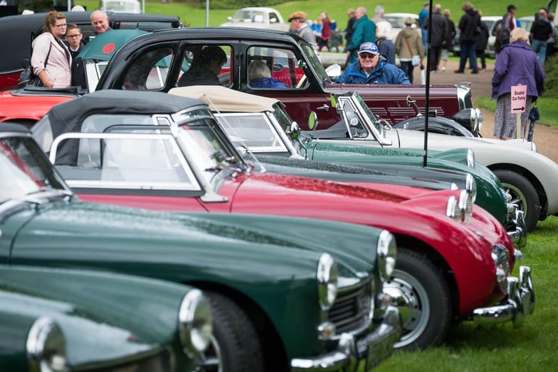 Classic car show at Avenham and Miller Parks, Preston