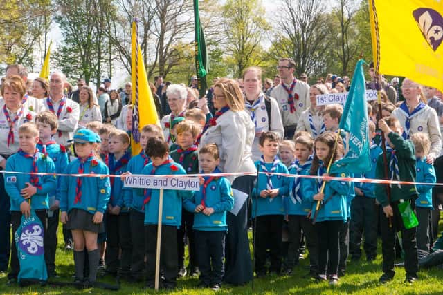 Flashback to the Chorley scouts' parade on St George's Day in April