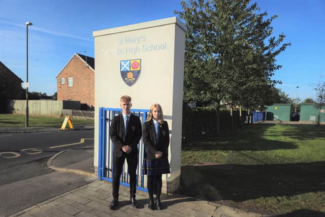 St Mary's Catholic High School has a new head boy and girl- twins Tom and Izzy Berry.