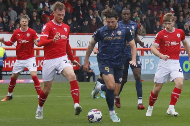 Morecambe defeated Barnsley at the Mazuma Stadium in October Picture: Ian Lyon