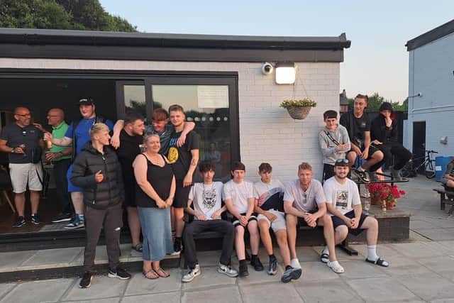 Freddie Flintoff watched last night's final episode of his 'Field of Dreams' documentary with the boys themselves at Vernon-Carus Sports Club in Penwortham.