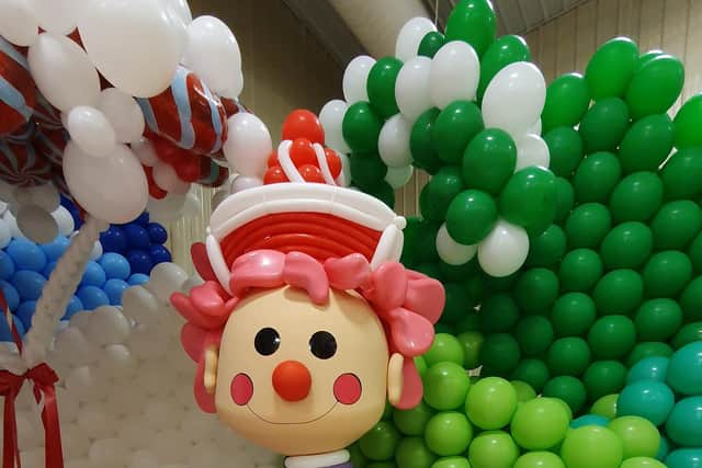One of the many creations made entirely from balloons