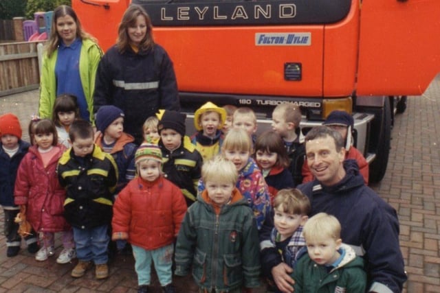 Nursery school children were all fired up by a visit from a team of firefighters. Crews from Garstang took their fire engine to The Robins Private Day Nursery and Pre-School in Cock Robin Lane, Catterall. All the youngsters were shown around the fire engine and were given a talk from station commander Jim Bunting