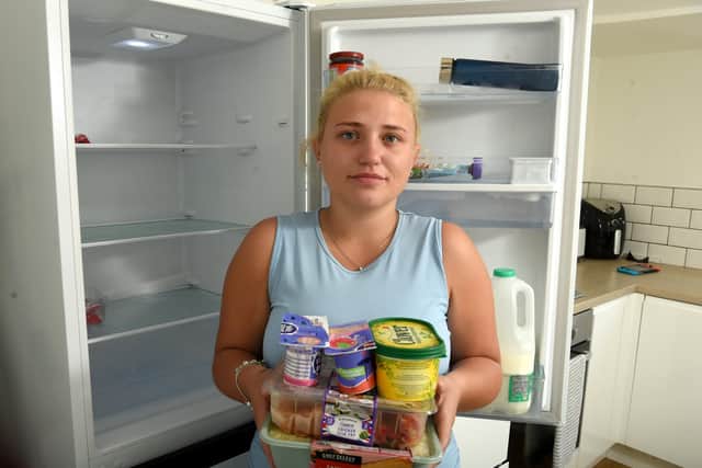 Chloe Harrison, 26, who was shopping in Lidl with her six-year-old son, couldn't afford all the shop and had put some back when a man approached her with the groceries she had sat back