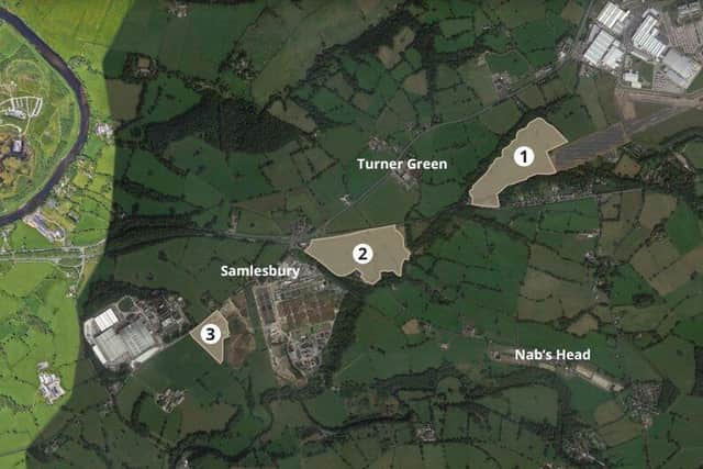 The proposed Cuerdale employment sites in Samlesbury (image: Logik Strategic Land)