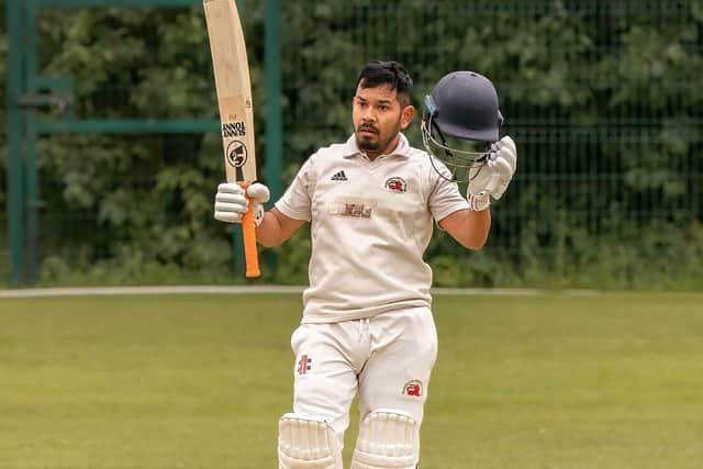 Punit Bisht hit 116 against Fulwood and Broughton (photo: Tim Gilbert/Preston Photographic Society)