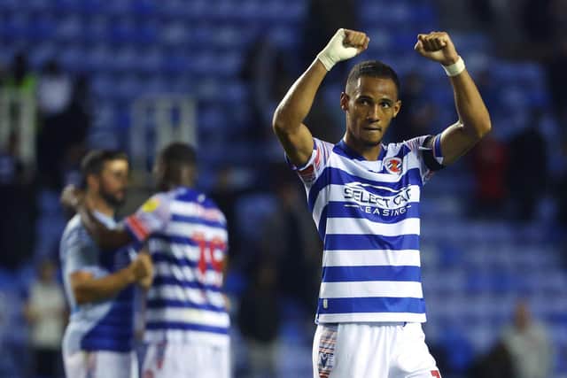 Tom Ince celebrates after a Reading game.