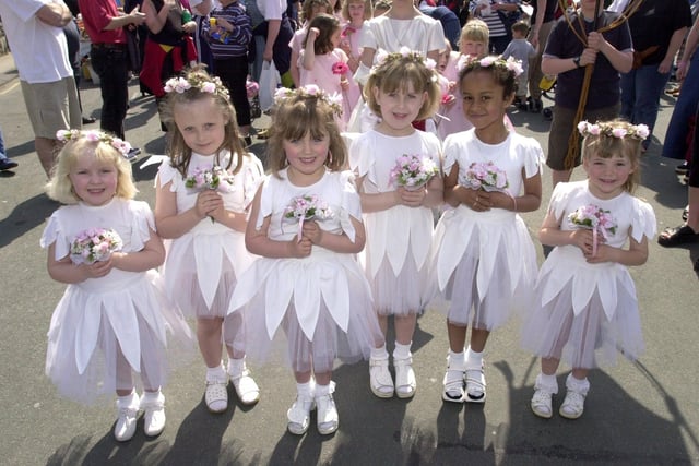 The fairies from St Peters Church (from left) Emma Hutchinson, Santana Kinish, Daray Giles, Faye Hanlon, Katie Bates and Jessica Fenton, at Heysham Georgian Festival