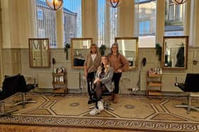 Kellie Dobson (centre) at her salon The Looking Glass in the former NatWest bank in Padiham with Melissa Firth and Stacey Collins who are also based there.