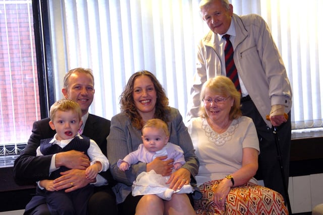 Nicola Gardener from Wesham graduates in BSc Hons Sustainable Energy at UCLan, she is pictured with Hisband, Kirk Robinson, children, Jarred Robinson, three and Keira Robinson, six months, Mother in Law Jean Robinson and Father in Law Bob Robinson