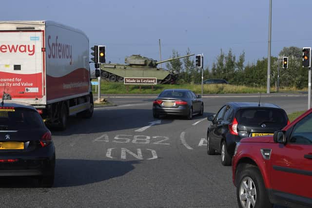 The 'tank roundabout' is one of several junctions on the A582 that has previously been revamped in preparation for a dual carriageway plan that has now been parked