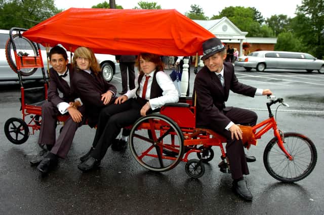 This mode of transport wins hands down for 'how to make the best entrance' award at the 2008 Archbishop Temple leavers prom at The Pines Hotel