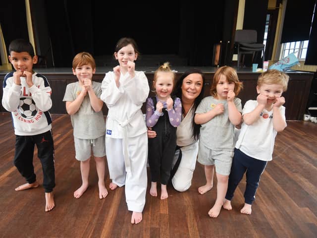 Sansum Martial Arts Academy for youngsters at Poulton Community Hall. Pictured is Janine Sansum taking a class.