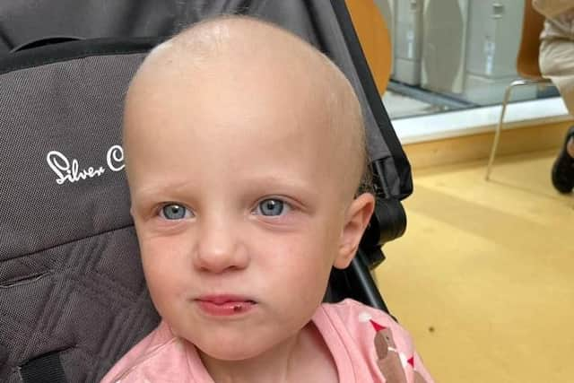 Freya Duckworth, who is undergoing treatment for a brain tumour.