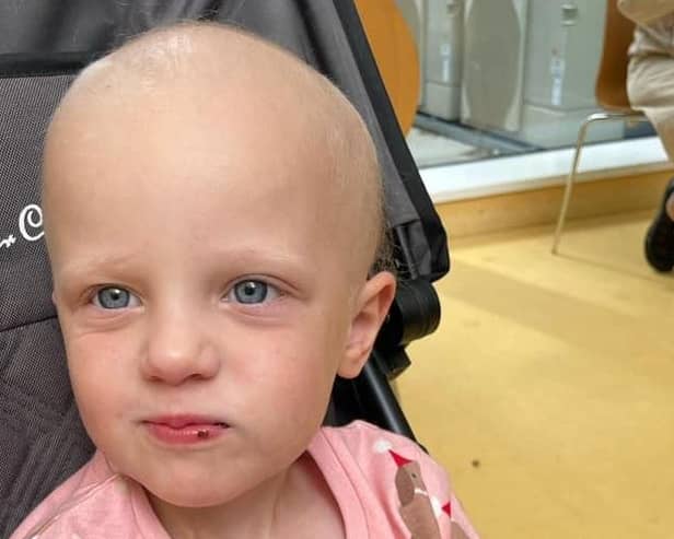 Freya Duckworth, who is undergoing treatment for a brain tumour.