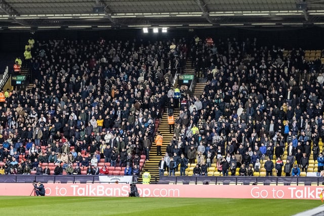 Preston North End supporters at Watford.