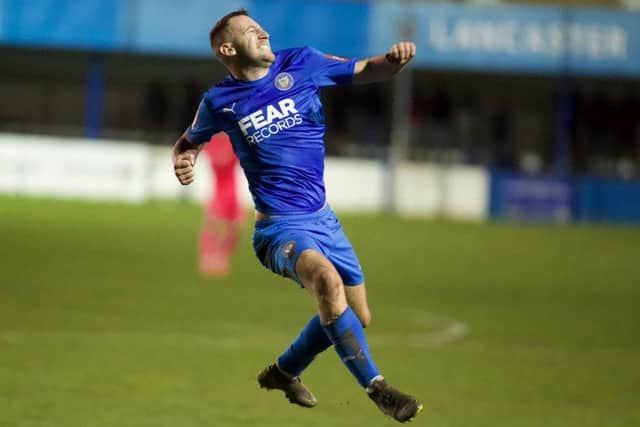 Brad Carroll celebrates his winning goal (photo: Phil Dawson)