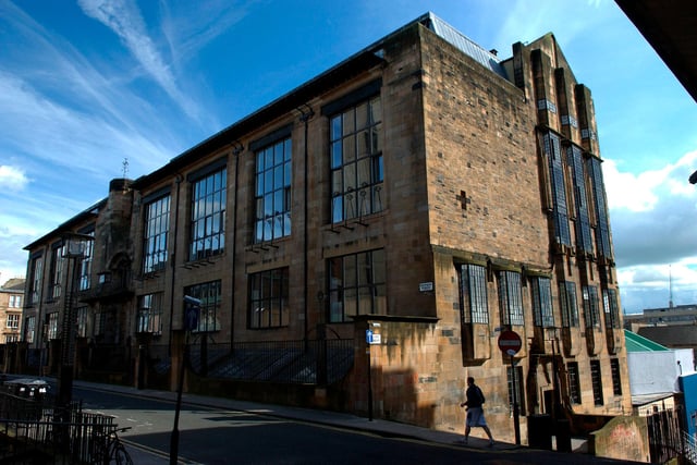 The Mackintosh Building at Glasgow School of Art was designed by Charles Rennie Mackintosh.