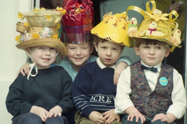 It was a case of hats off to children at a Morecambe nursery school who donned Easter bonnets for charity. The youngsters got into the Easter spirit to raise cash for a Manchester hospital. One of the main events of the day, which was held at Park View Playgroup, Regent Park Avenue, Morecambe, was an Easter bonnet competition. Sixteen children, all under five-years-old, took part in the competition judged by Mayor Coun Harry Towers