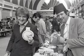 Preston-born magician Johnny Hart (left), who has performed at the MGM Grand Hotel in Las Vegas, came down to earth with a bump at the magicians convention in Blackpool. Pictured above Johnny compares notes with Tom Owen from Blackpool