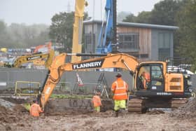 A photograph from earlier in the improvements to the A585 bypass from Windy Harbour to Skippool