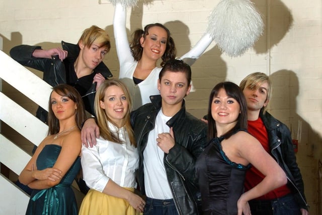 Members of the Cest Tous Theatre Company production of Grease which toured Italy