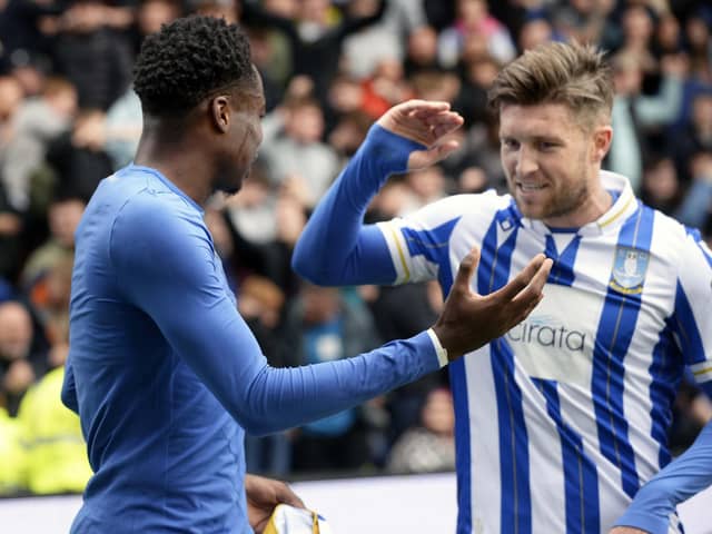 Anthony Musaba is congratulated by Josh Windass