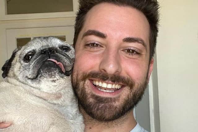 Noodle the pug has died. Picture: Jongraz/Instagram