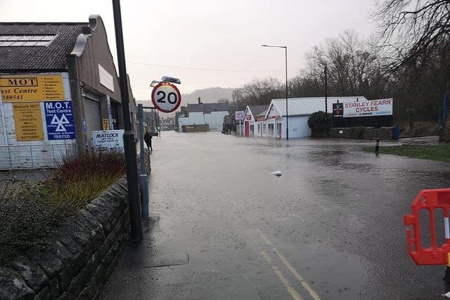 Bakewell Road at Matlock on Monday.