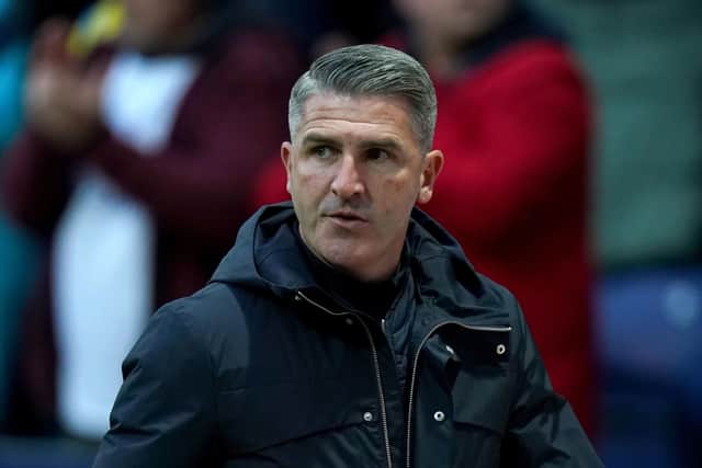 Preston North End manager Ryan Lowe during the Blackburn game at Deepdale