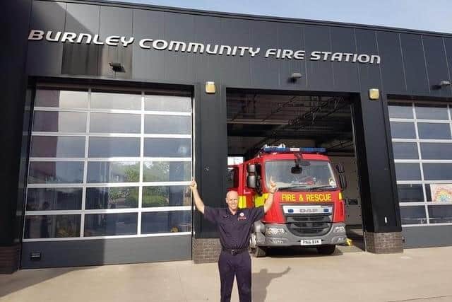 Lee Clough, a firefighter from Burnley, has made a TikTok video with a colleague showing off their dance moves