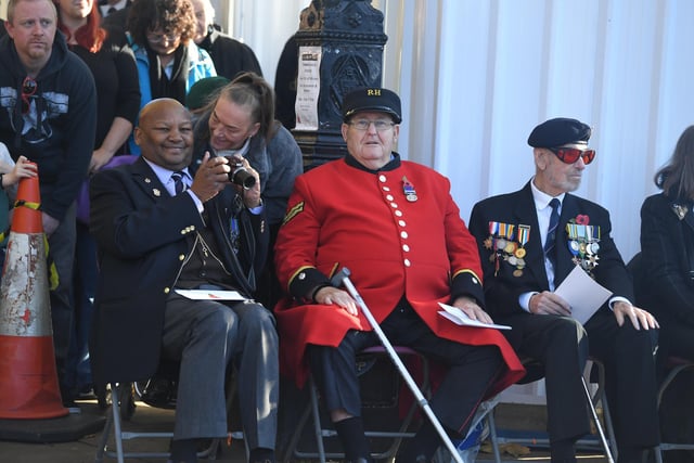 Remembrance parade and service at Preston's Flag Market