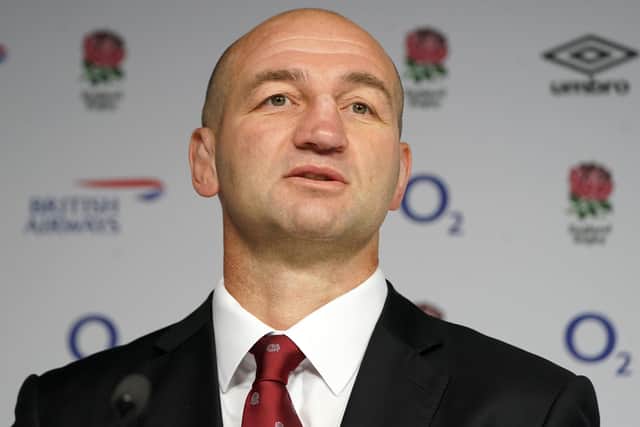 The newly-appointed England men's head coach Steve Borthwick during a press conference at Twickenham