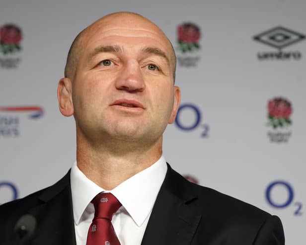 The newly-appointed England men's head coach Steve Borthwick during a press conference at Twickenham