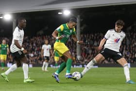 Preston North End winger Scott Sinclair takes on Fulham's Tom Cairney