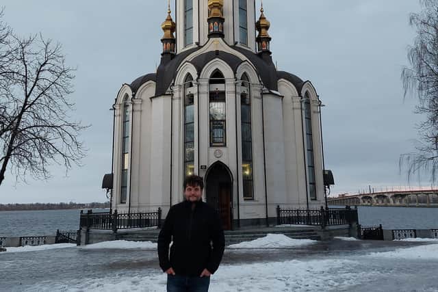 Andrew Ness pictured in Dnipro in January.