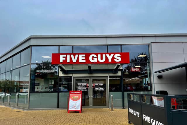 Five Guys is located on Deepdale Retail Park, Preston.