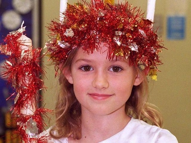 Marton CP School, 1996 - Frankie Bamber (8) as an angel