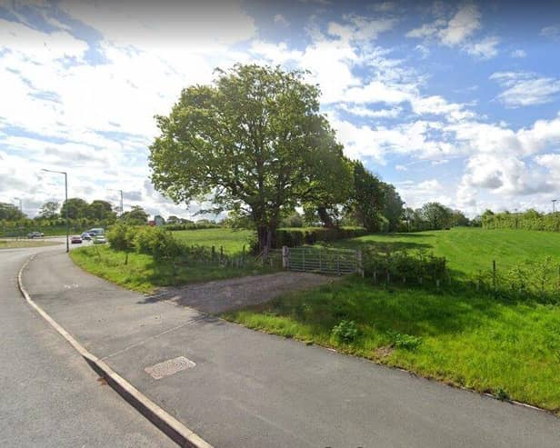 The land off Whittingham Lane in Broughton, where 44 new homes will be built close to the Broughton bypass (image: Google)