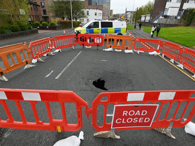 It is not yet known when the road will be accessible again
