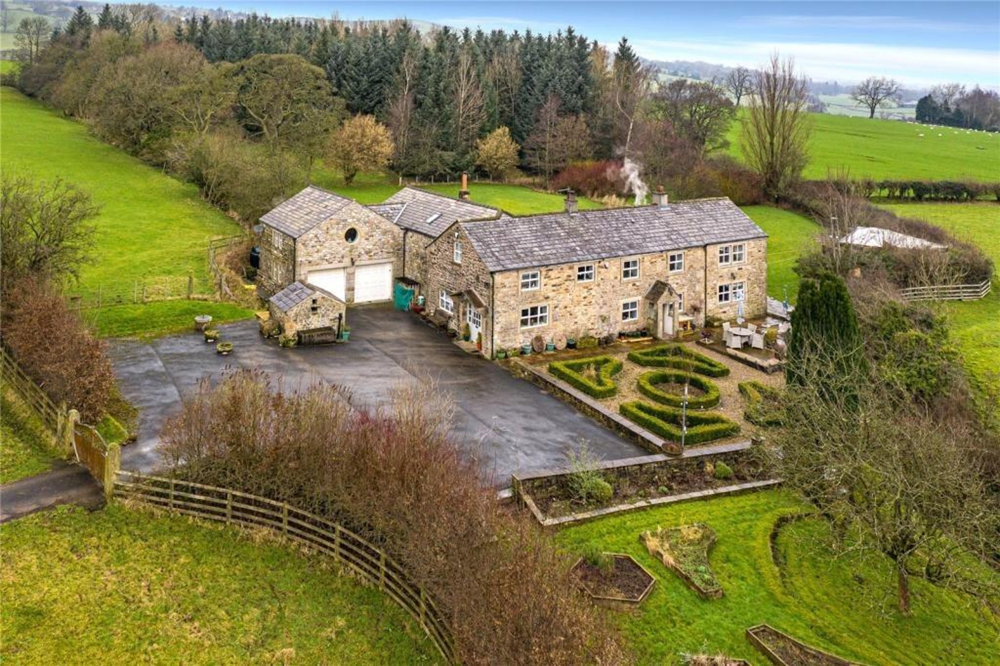 Idyllic five-bed Ribble Valley farmhouse with views over the rolling Lancashire countryside on the market for £1.25m