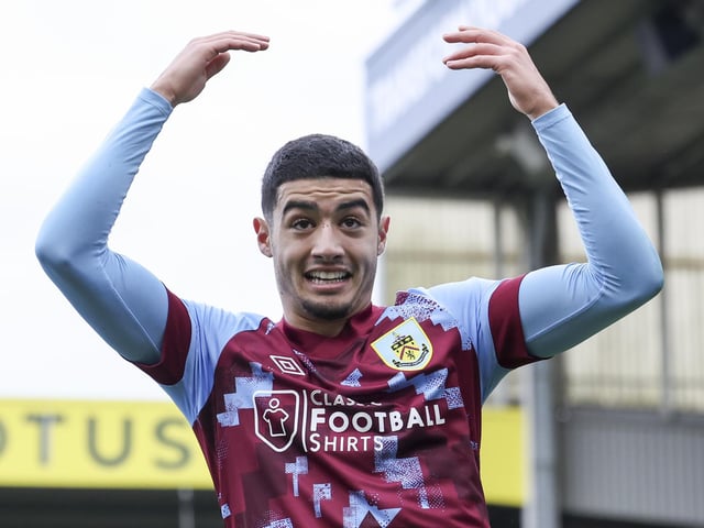 Burnley's Anass Zaroury celebrates scoring the opening goal 

The EFL Sky Bet Championship - Norwich City v Burnley - Saturday 4th February 2023 - Carrow Road - Norwich