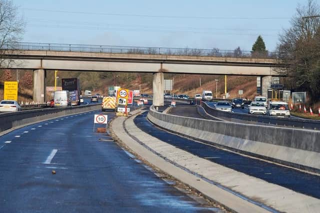 The central reservation - complete with new concrete safety barrier - along the northern section of the upgrade M6 route re-opened last month.